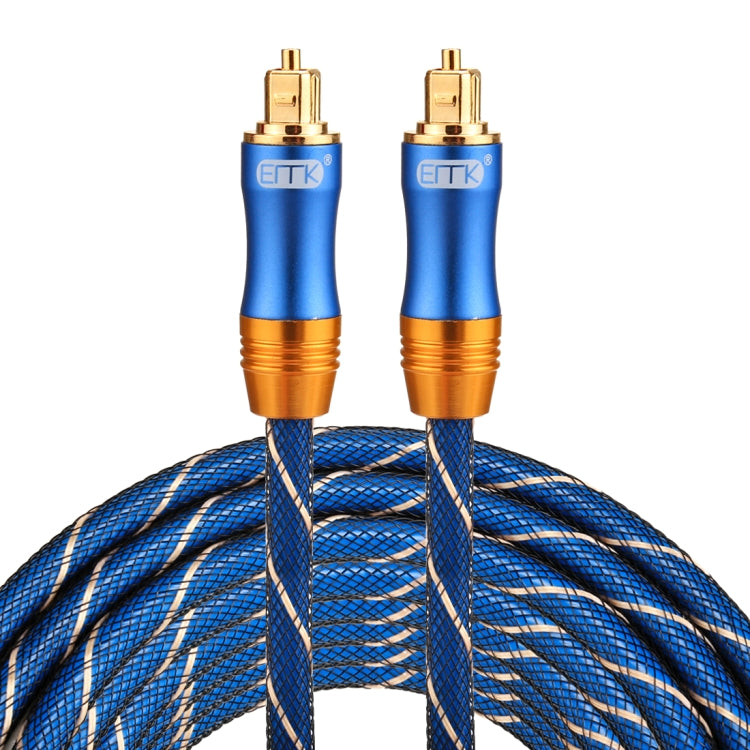EMK LSYJ-A Cavo audio ottico digitale Toslink maschio a maschio con testa metallica placcata oro OD 6,0 mm, Length: 5m EMK LSYJ-A Cavo audio ottico digitale Toslink maschio a maschio con testa metallica placcata oro OD 6,0 mm, Length: 5m